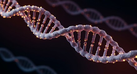 Dna structure illustration double helix against dark background