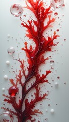 Red Seaweed with Water Bubbles – Marine Superfood and Ocean Beauty