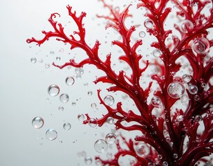 Red Seaweed with Water Bubbles – Marine Superfood and Ocean Beauty