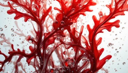Red Seaweed with Water Bubbles – Marine Superfood and Ocean Beauty