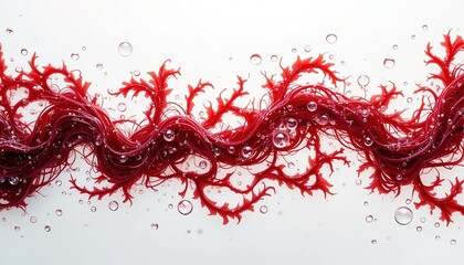 Red Seaweed with Water Bubbles – Marine Superfood and Ocean Beauty
