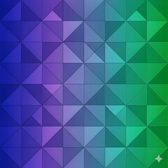 A mesmerizing, intricate geometric pattern featuring a tessellation of equilateral triangles and hexagons. The pattern should have a subtle, smooth gradient shifting from deep sapphire blue to emerald