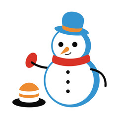 snowman with broom