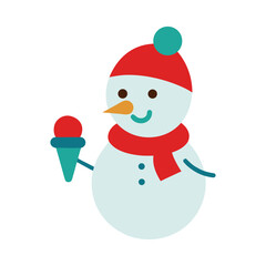 snowman with red hat