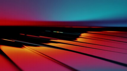 Abstract Red and Orange Sharp Edges with Blue Gradient Horizon background