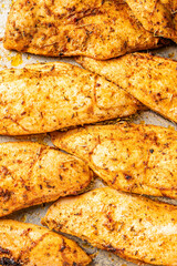 Grilled chicken breast fillets with spices