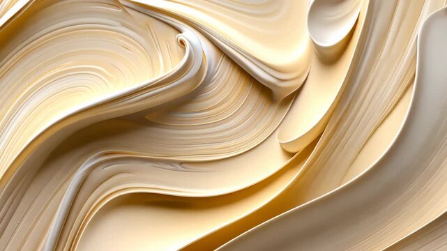 Abstract Swirls of Golden Cream: An enchanting view of a silky, abstract composition that emulates the fluidity and opulence of gold and cream, reminiscent of a painterly canvas.