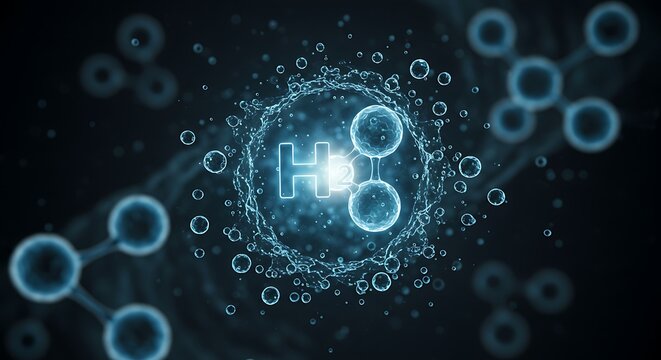 Molecular composition illustration science and research concept