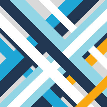 Abstract geometric pattern with overlapping lines and shapes.