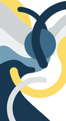 Obraz premium Abstract art with flowing shapes and colors.