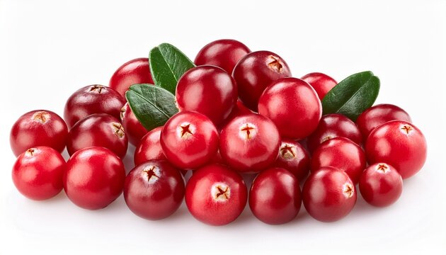 cranberries isolated on white background