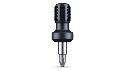 Isolated black screwdriver