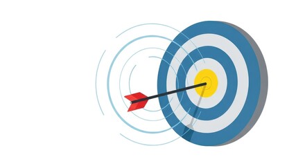 Crisp Vector Business Clip Art A Target Board with an Arrow Hitting the Bullseye..jpeg
