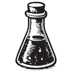 Occult Flask Line Art Vector Icon
