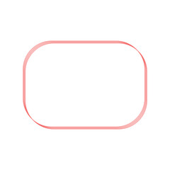 長方形フレームライン5本　オレンジ色　グラフィック素材 