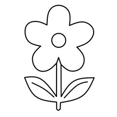 flower icon on white background