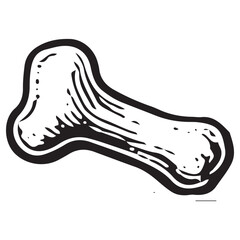 Occult Bone Line Art Vector Icon