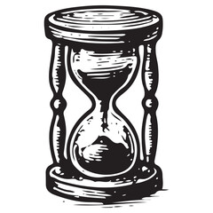 Occult Hourglass Line Art Vector Icon