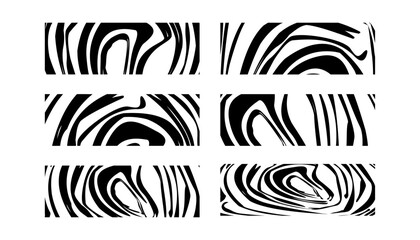 Wood lines texture material doodle hand drawn line set. Rings and circles tree trunk geometric curve, wave contour template