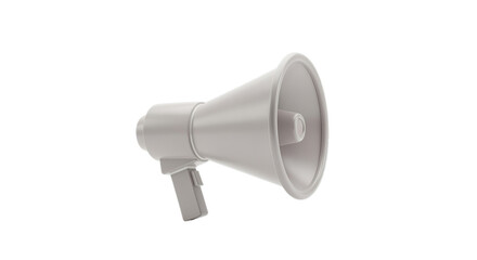 3D Megaphone Speaker Voice Amplifier Editable PNG Isolated on White Background