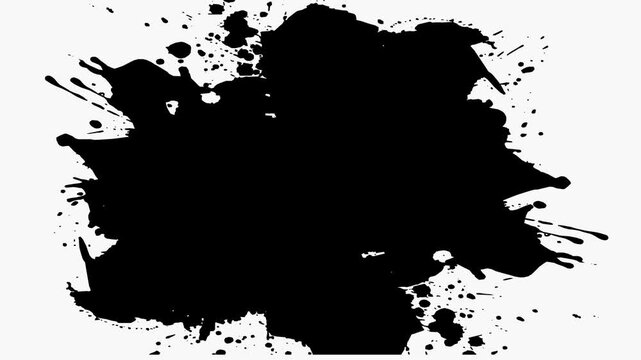 abstract paint brush stroke shape black ink splattering flowing, white backdrop Grunge Ink spreads.
Ink Drops Transition on Black Background 4k, Black ink stain spreading in water, Ink transition 