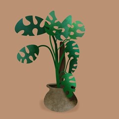 vector illustration of an apple tree