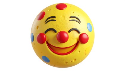 Happy cartoon clown face