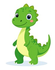 Fototapeta premium Cute Cartoon Dinosaur.
