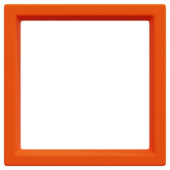 3D Orange Square Frame Icon