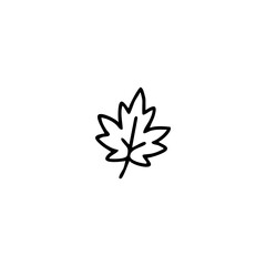 Simple, stylized leaf outline