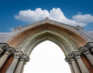 an elaborate outdoor archway for use as a graphic resource such as a composite for studio photographers
