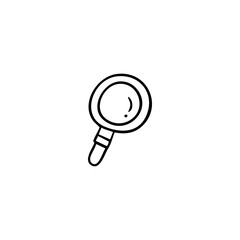 Simple line drawing of a magnifying glass
