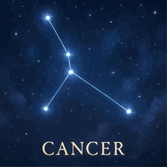 Naklejka premium Cancer constellation
