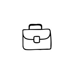 Drawn briefcase, dark line
