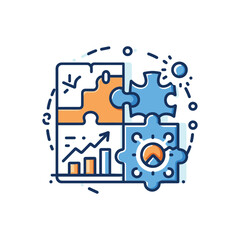 Data analysis and strategy development illustration