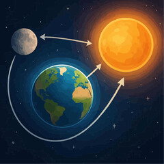 
dynamics between moon, earth and sun