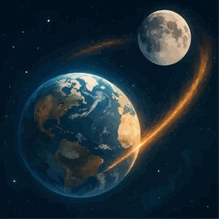 
the dynamics between the plant earth and the moon