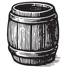 Viking Wooden Barrel Keg Illustration