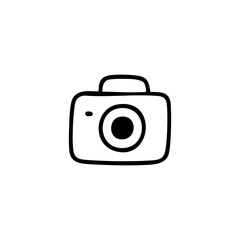 Simple line art of a camera