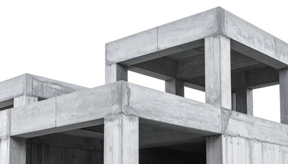 Grey concrete structure under construction
