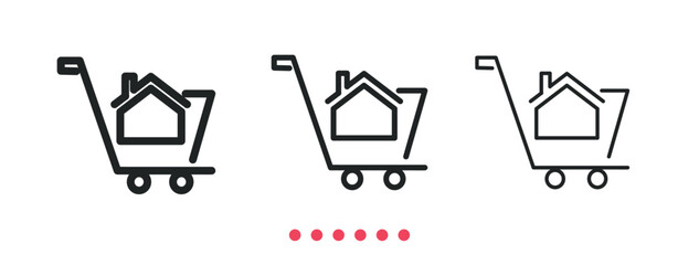 Purchase icon. Thin line icon vector