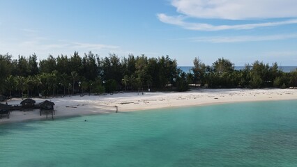 AERIAL VIEW OF MANTANANI ISLAND SABAH