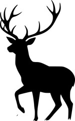 Simple Deer Silhouette Design Element