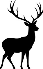 Deer Silhouette Design Element for Background