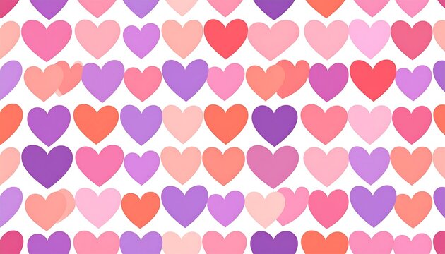 Heart pattern on white background - Powered by Adobe