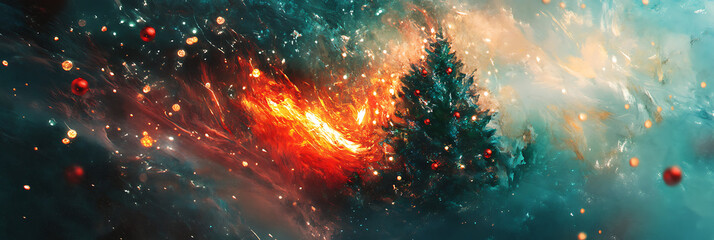 Holiday Illustration – Christmas Tree and Ornaments