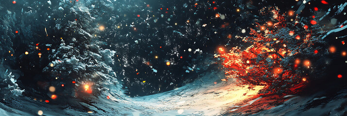 Holiday Illustration – Christmas Tree and Ornaments