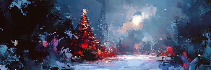 Holiday Illustration – Christmas Tree and Ornaments