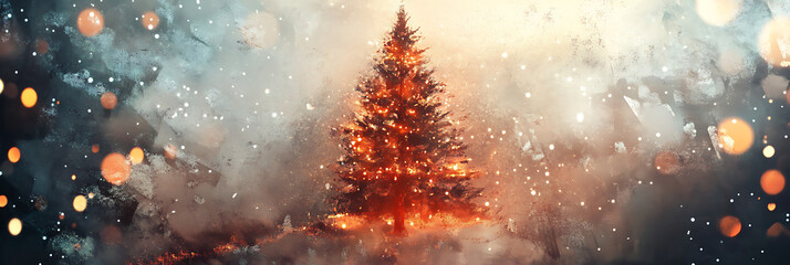 Holiday Illustration – Christmas Tree and Ornaments