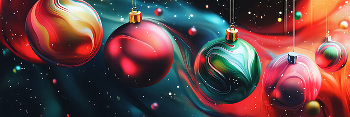 Holiday Illustration – Christmas Tree and Ornaments